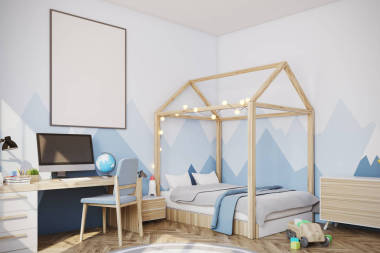 寶貝男孩的間帶電腦，側(cè)視圖