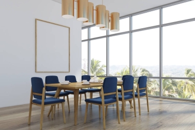 一張海報，手掌，角落里的餐廳