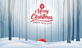 圣诞节和新年快乐，排版，圣诞节背景与 w