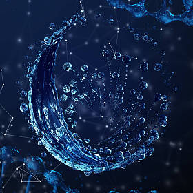 一滴水的 3d 详细的说明