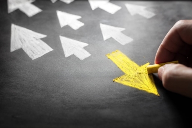 個(gè)性粉筆箭頭