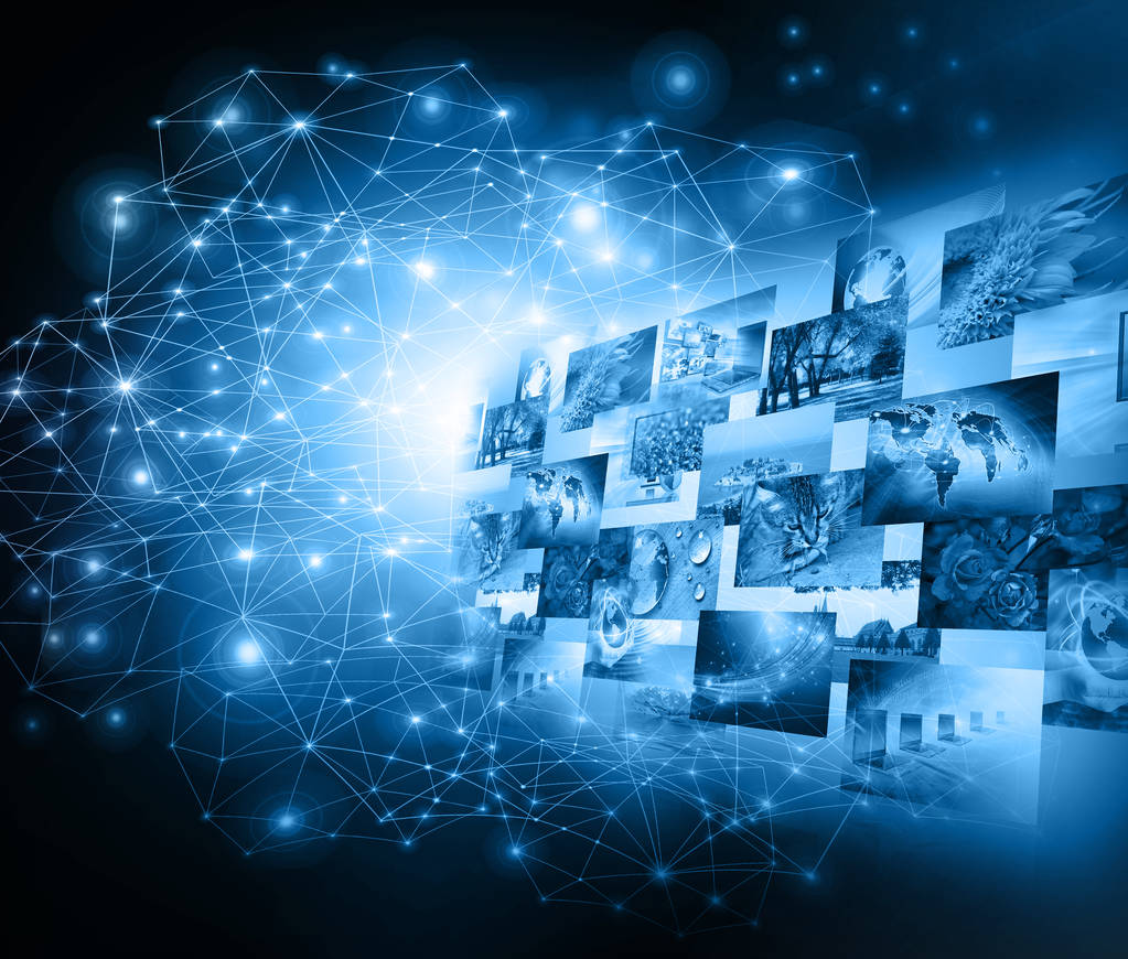 电视和互联网的生产技术概念照片 电视和互联网的生产技术概念照片