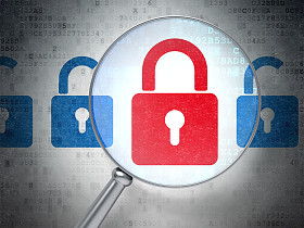 光学放大镜带有锁图标