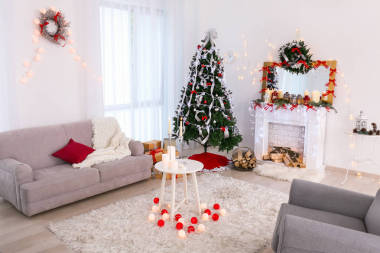 圣誕裝飾品在家里圖片