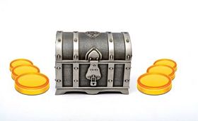 挣金钱观与硬币和秘密宝盒