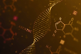 摘要 Dna 化学公式背景。化学概念。3d 渲染