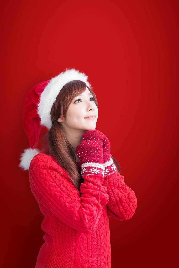 祈祷的美丽女人