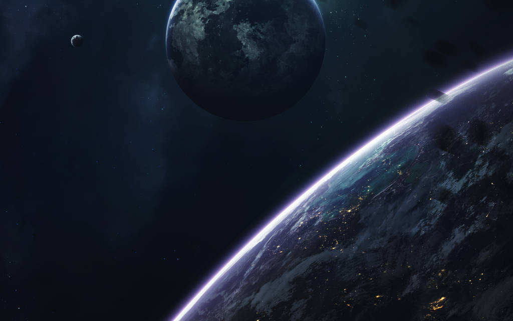 抽象空间壁纸。宇宙充满了恒星、星云、星系和行星。由 Nasa 提供的这幅图像的元素 抽象空间壁纸。宇宙充满了恒星、星云、星系和行星。由 Nasa 提供的这幅图像的元素