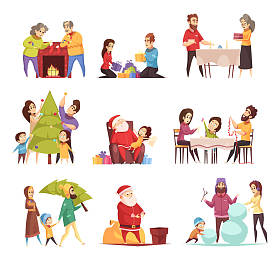 圣诞新年图标集  图片