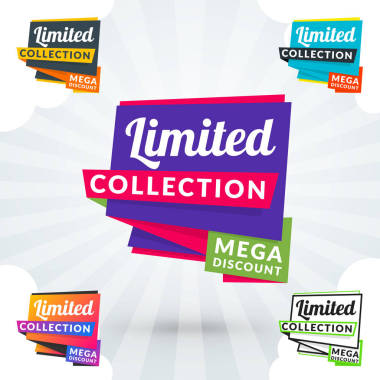 网上购物和零售横幅。丰富多彩的促销设计元素