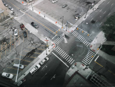 十字路口的看法在底特律图片