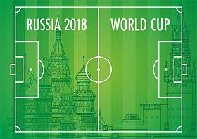 俄罗斯2018世界杯。橄榄球旗矢量插图。体育2018趋势, 矢量插图