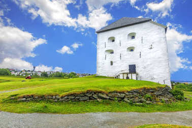 在特隆赫姆的中世紀 Kristiansten 要塞。挪