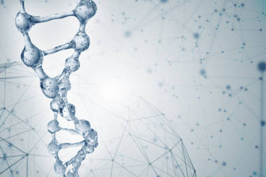 水從 Dna 分子模型三維圖