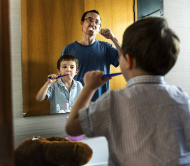 爸爸兒子牙刷晨生活, 原創(chuàng) photoset