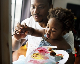 非洲父亲教画孩子, 原始的 photoset