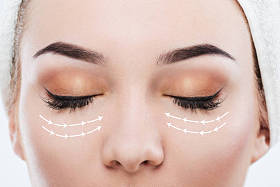 模型与闭合的眼睛图片