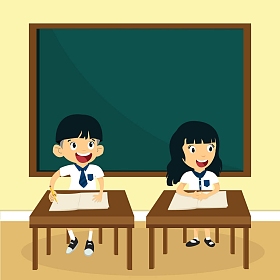 儿童课堂学习照片