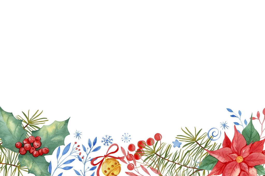 圣诞水彩框架图片 圣诞水彩框架图片