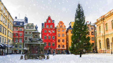 斯德哥爾摩的圣誕節(jié) Stortorget 廣場(chǎng)圣誕裝飾