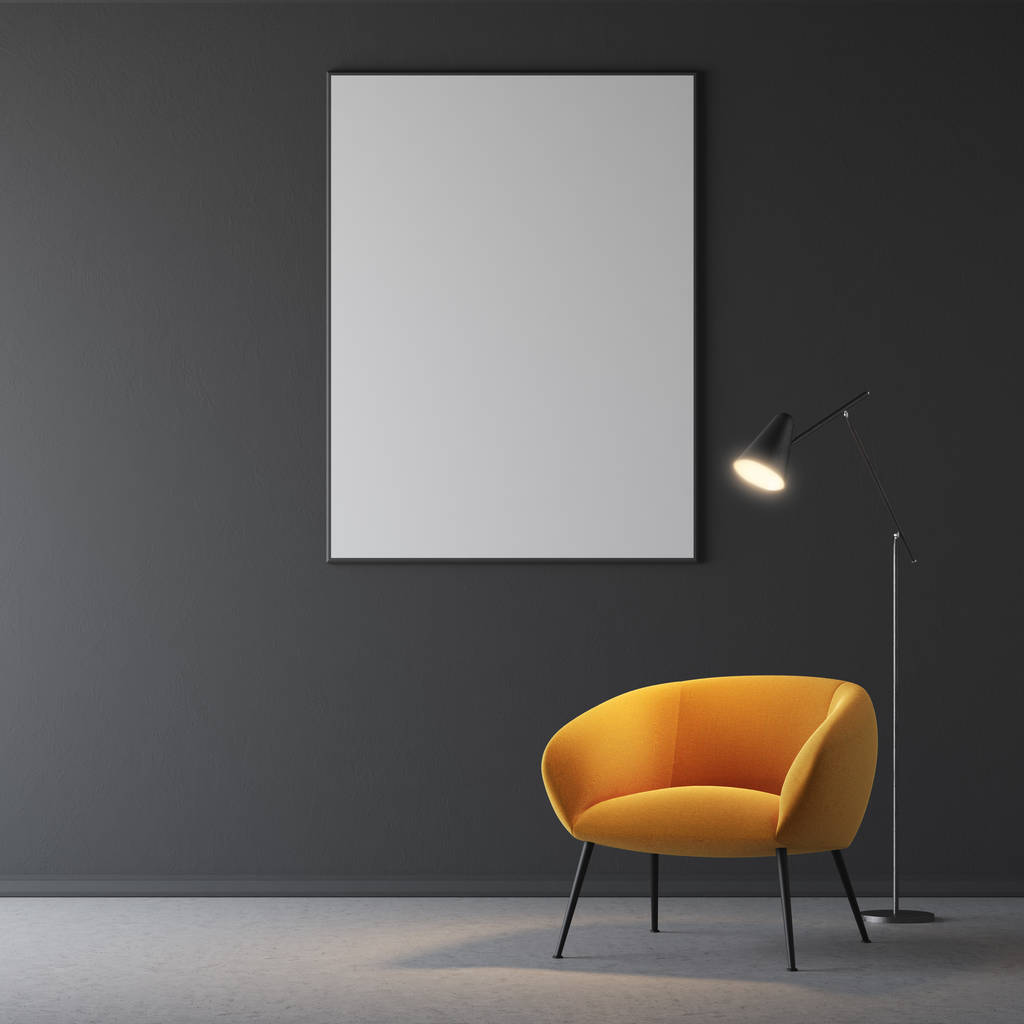 黑客厅, 黄色扶手椅, 海报 黑客厅, 黄色扶手椅, 海报