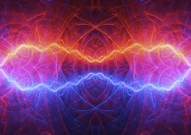 热的火和冰冷的冰闪电