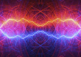 热的火和冰冷的冰闪电