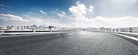 云天杭州城市空沥青路面图片