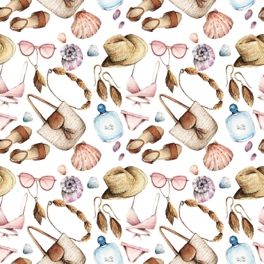 水彩时装插画照片