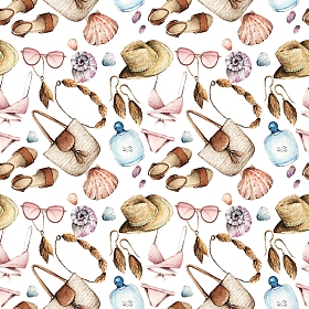 水彩时装插画照片