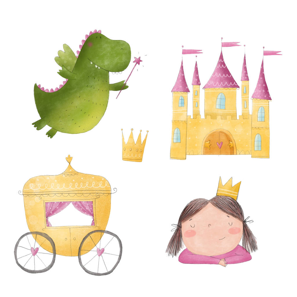 公主, 龙和城堡逗人喜爱的例