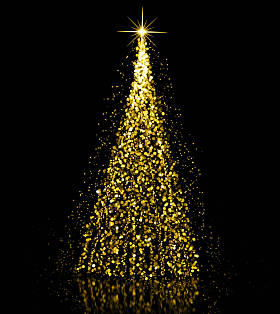 圣诞黄金树背景