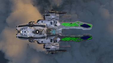 一艘宇宙飛船 3d cg 渲染