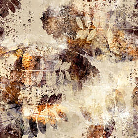 叶和斑点无缝模式照片