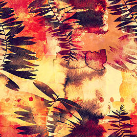 印记留下无缝图案