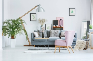 明亮的房間與水彩圖片圖片