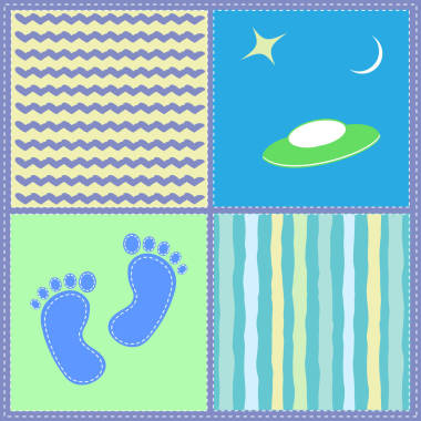 兒童無縫模式。矢量圖圖片