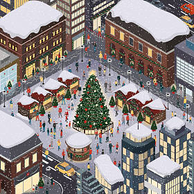 人们一起庆祝圣诞节图片