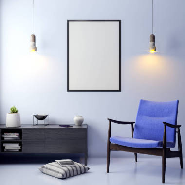 在內(nèi)部，樣機(jī)海報(bào)的現(xiàn)代設(shè)計(jì) 3d 圖