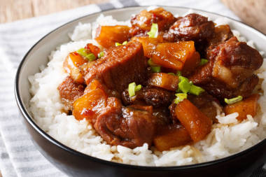 美味菲律賓豬肉 hamonado 菠蘿汁飯-