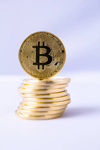 金比特幣的堆棧圖片