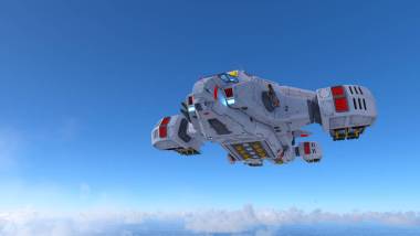 一艘宇宙飛船 3d cg 渲染