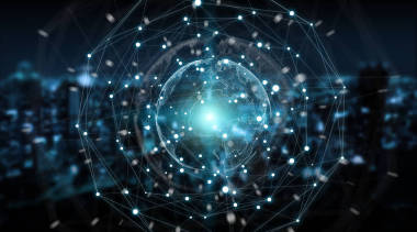 連接系統(tǒng)全球世界觀3d 渲染