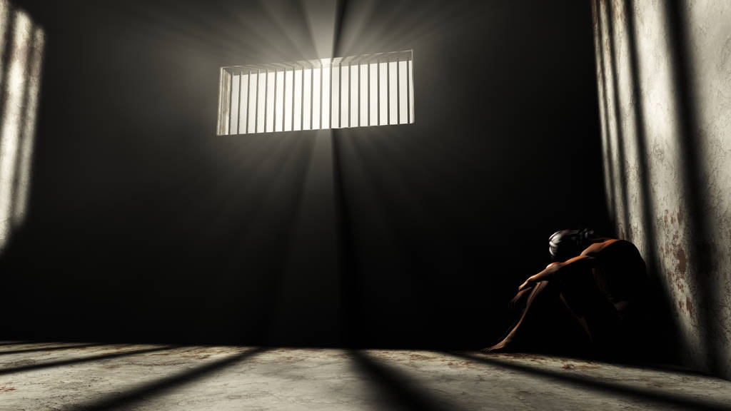 囚犯在被拆毁的单独禁闭和坏情况 囚犯在被拆毁的单独禁闭和坏情况