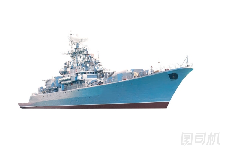 軍用海軍艦艇在白色背景下被隔離