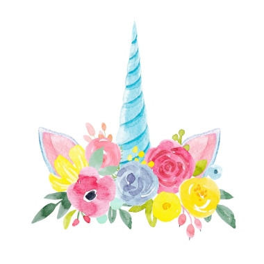 水彩花卉組成