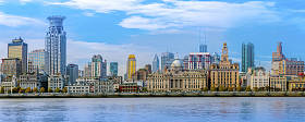 上海外滩建筑景观与城市天际线