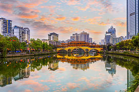 成都市锦江夜景