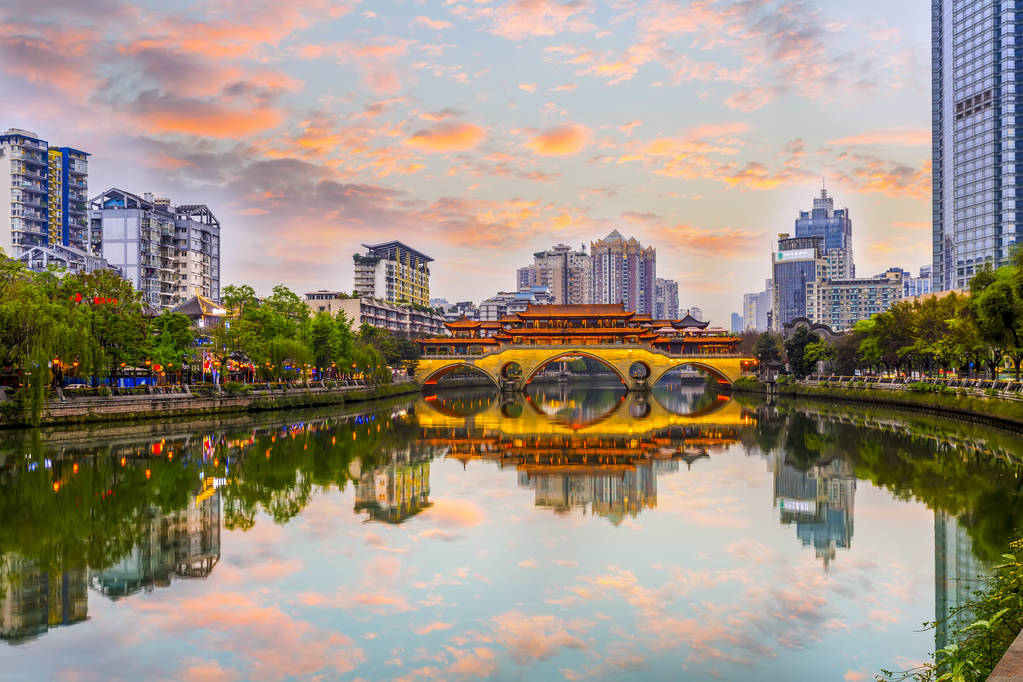 成都市锦江夜景