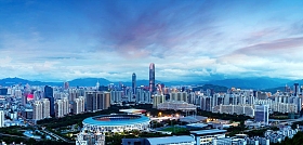 中国深圳市在夜